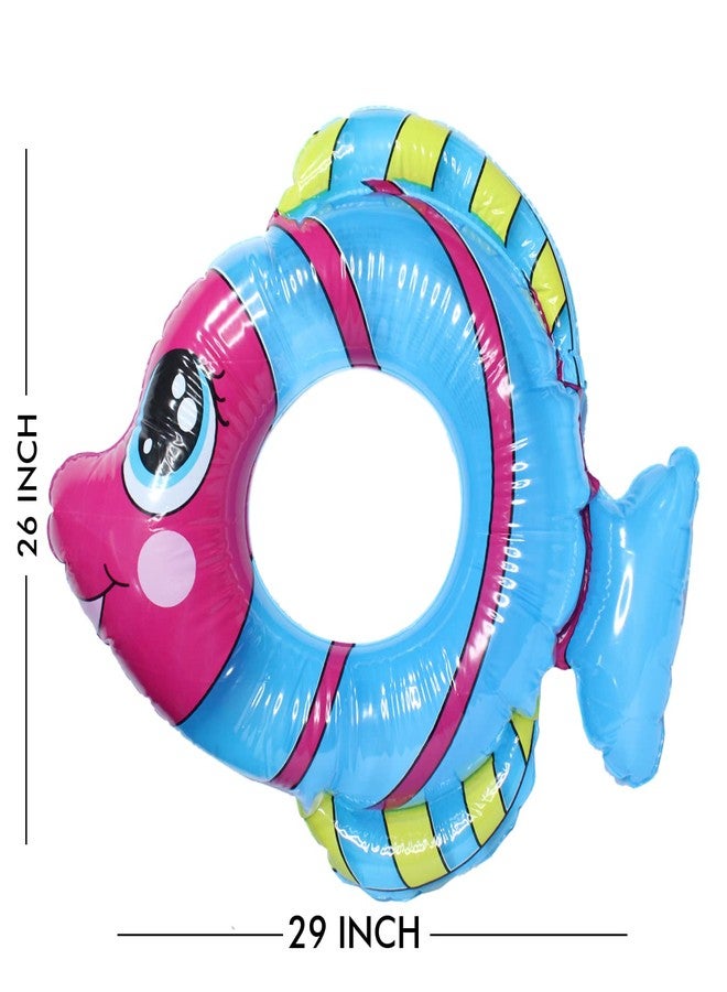 إيكان عوامة سباحة للأطفال على شكل سمكة من إيكان، عوامة قابلة للنفخ على شكل قارب، مناسبة للأطفال من الجنسين، مثالية للمرح المائي في فصل الصيف (عشوائي). - Image 2